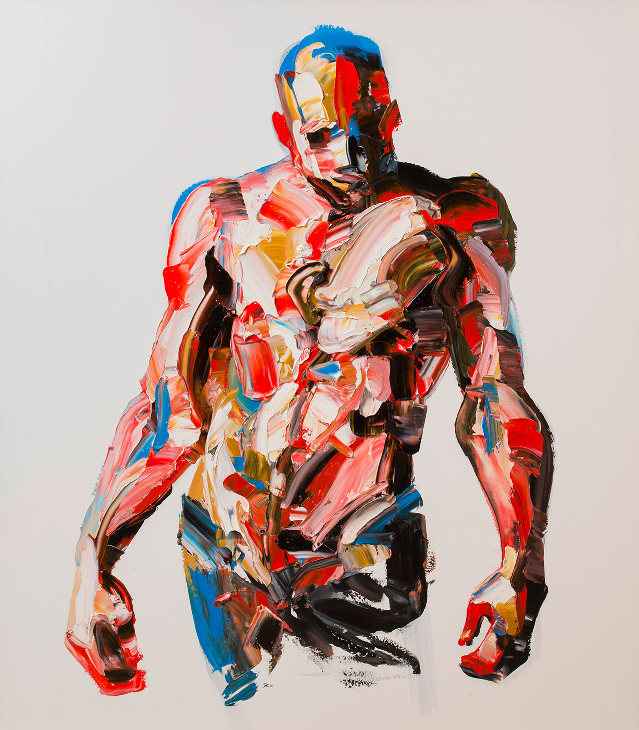 Salman Khoshroo, Figure from the “Wanderer” exhibition,oil on canvas, 140x160cm.