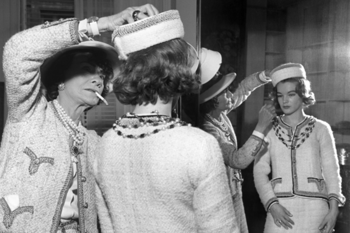 Romy Schneider outfitted by Coco Chanel.