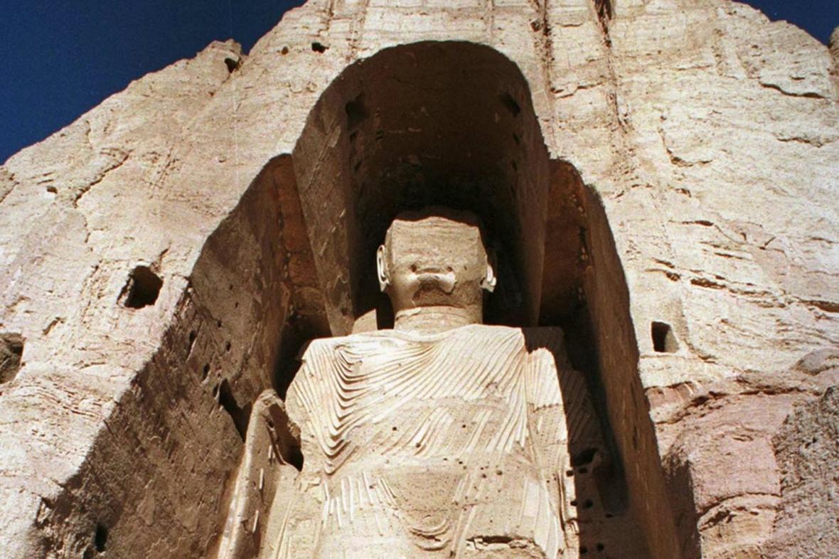 One of the Bamiyan Buddha statues in Afghanistan.