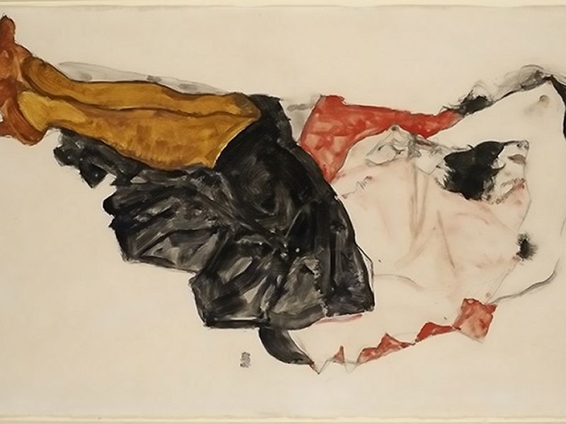 Egon Schiele, “Woman Hiding Her Face,”