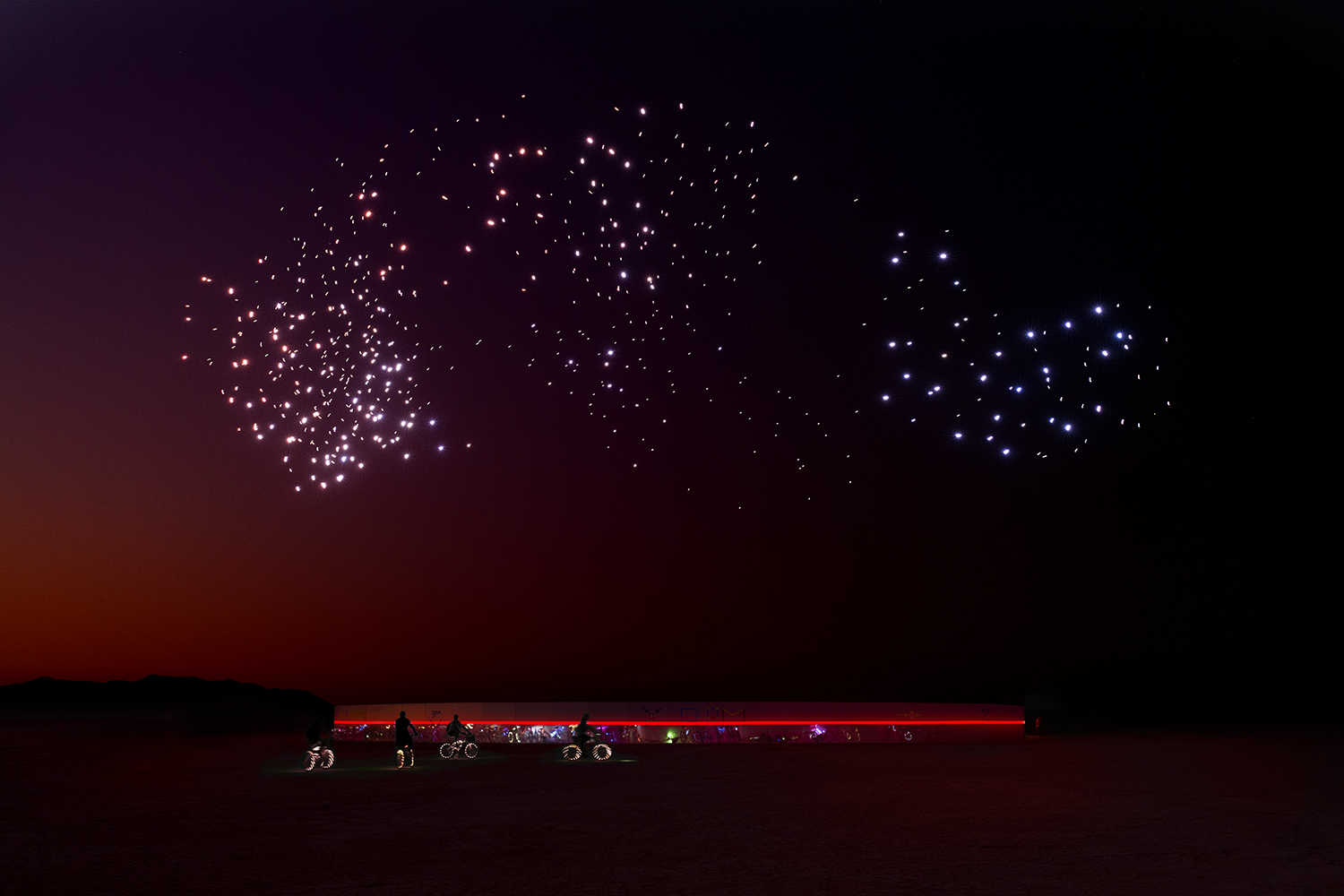 Franchise Freedom taking flight over Burning Man festival in September 2018.