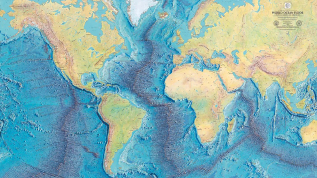 Marie Tharp is credited with producing one of the world’s first comprehensive maps of the ocean floor.